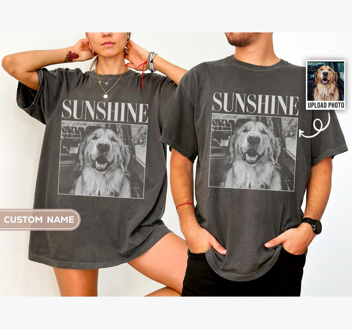 Custom Pet Photo Shirt, Personalized Comfort Colors Pet Shirt, Customized Picture Pet Shirt, Dog Lover Gift, Cat Mom Gift, Pet Loss Gift
