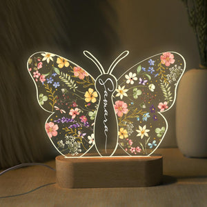 Personalized Butterfly Night Light for Girls Custom Baby Room Decor, Butterfly Baby Gift, Unique Gifts for Two Year Old Toddler