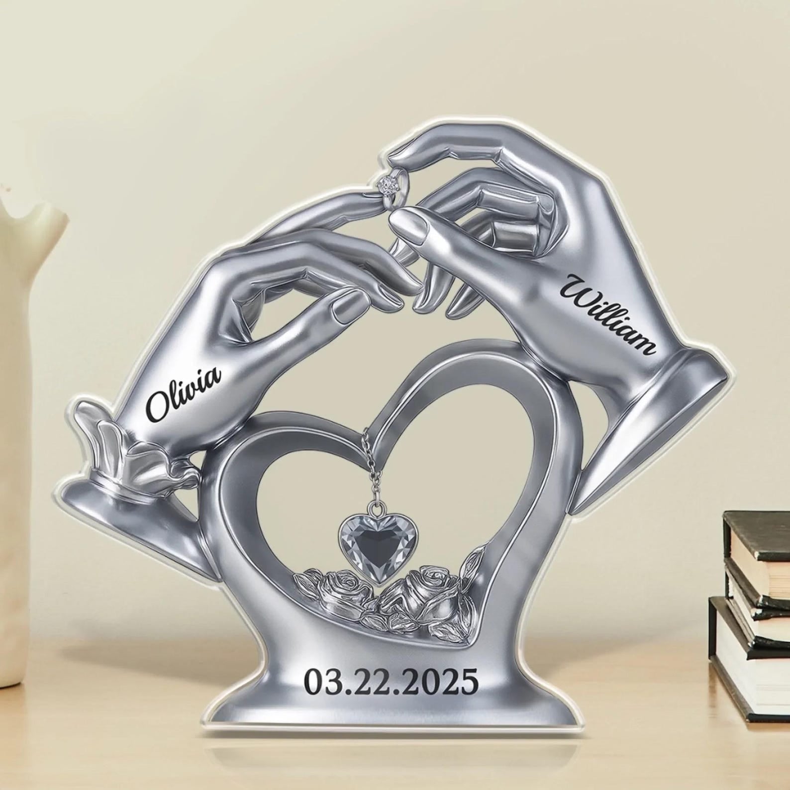 Custom Acrylic Plaque - Personalized Anniversary Wedding Gifts For Husband And Wife, Him And Her - Love s Perfect Match, Wedding Gift 2025