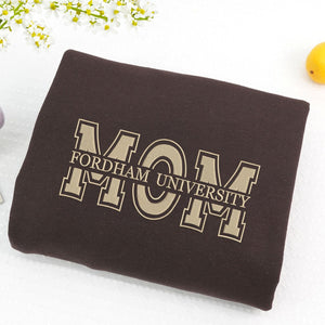 Custom Embroidered Mom University Sweatshirt: Personalized College Sweater, University of Mom, Mother's Day Gift