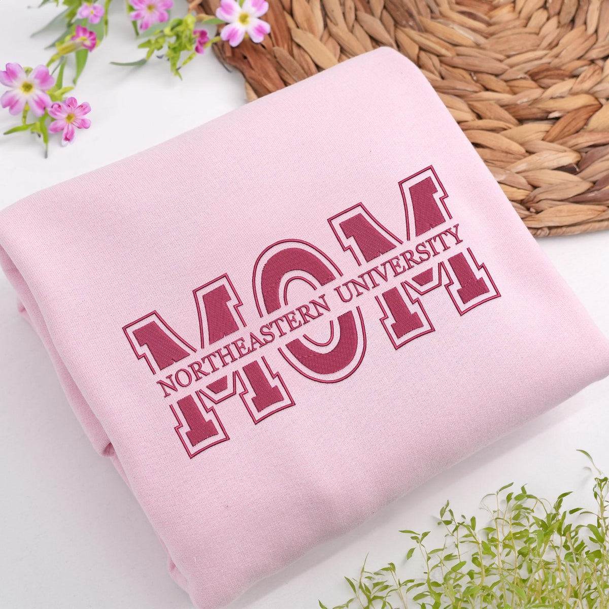 Custom Embroidered Mom University Sweatshirt: Personalized College Sweater, University of Mom, Mother's Day Gift