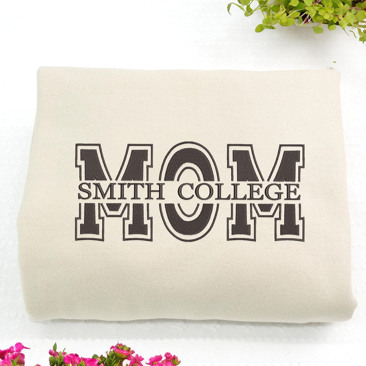 Custom Embroidered Mom University Sweatshirt: Personalized College Sweater, University of Mom, Mother's Day Gift
