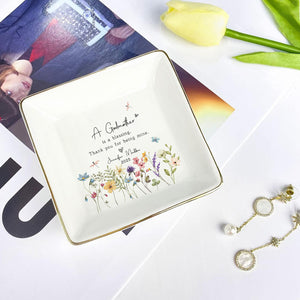 Personalized Godmother Ring Dish, Custom Mom Jewelry Tray, Gift From Godchild, Godmother Birthday Gift, Godmothers Are A Blessing Ring Tray