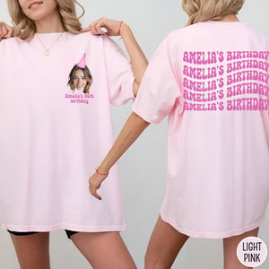 Custom Face Birthday Shirt, Personalized Photo Party Tee, Funny Group Birthday Shirts, Custom Photo Face Shirt, 30th Birthday T-Shirt