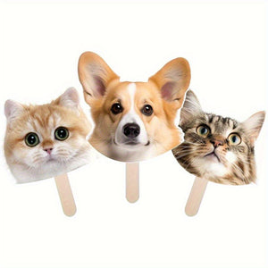 Pet Face on Stick, Personalized Dog Big Heads, Custom Cat Big Heads, Gift for Dog Mom, Wedding Props, Photo booth Prop, Big Head on Stick