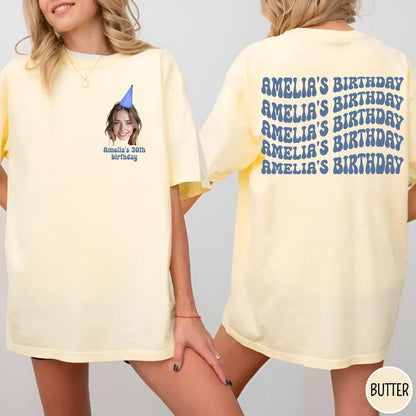 Custom Face Birthday Shirt, Personalized Photo Party Tee, Funny Group Birthday Shirts, Custom Photo Face Shirt, 30th Birthday T-Shirt