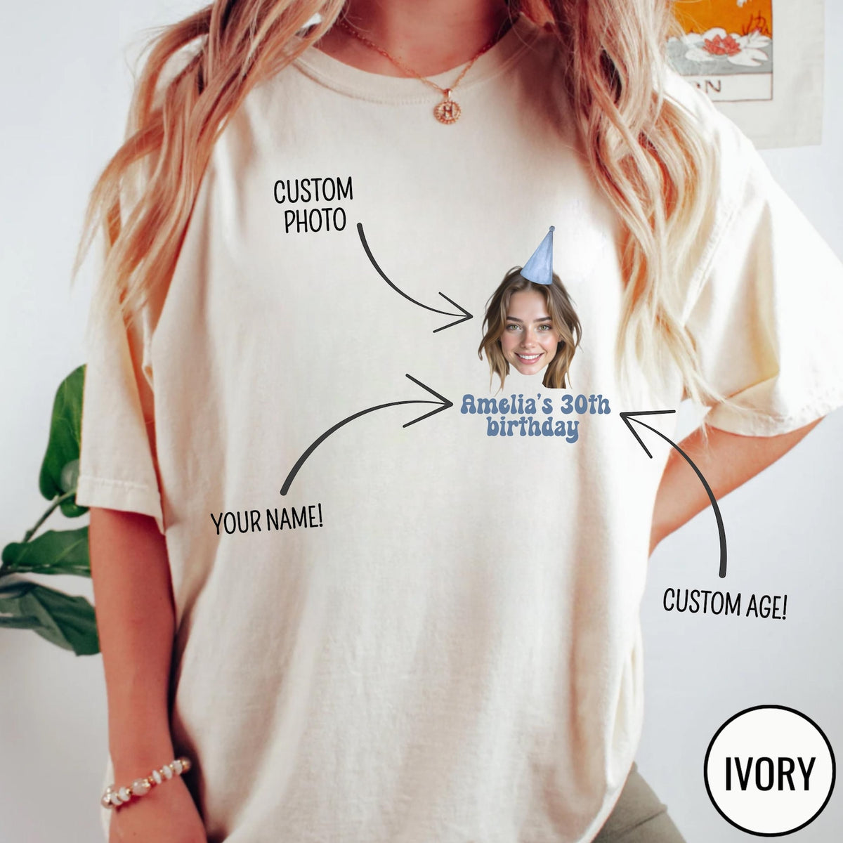 Custom Face Birthday Shirt, Personalized Photo Party Tee, Funny Group Birthday Shirts, Custom Photo Face Shirt, 30th Birthday T-Shirt