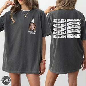 Custom Face Birthday Shirt, Personalized Photo Party Tee, Funny Group Birthday Shirts, Custom Photo Face Shirt, 30th Birthday T-Shirt