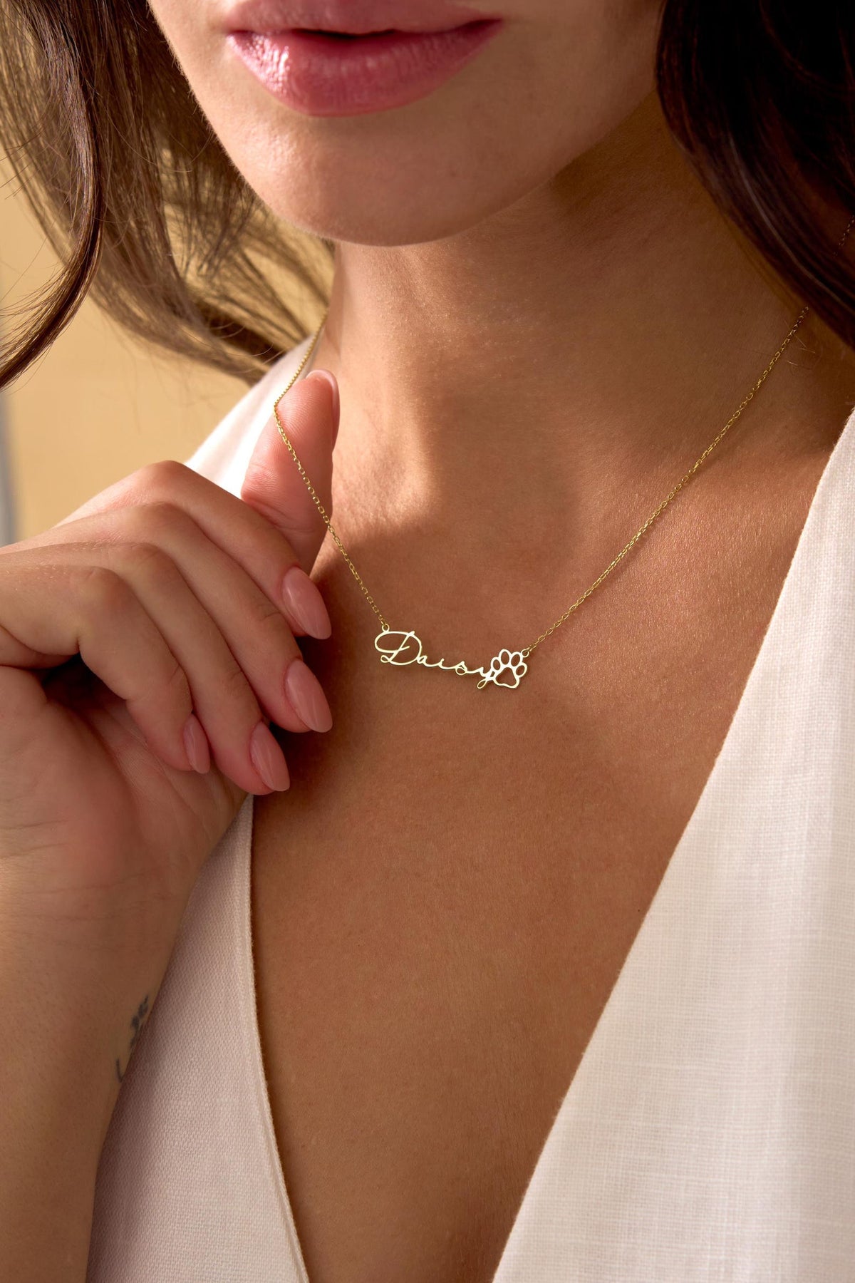 Dog Name Necklace With Paw, Pet Memorial Gift, Personalized Dog Paw Necklace, Gift For Pet Lover, Animal Necklace, Christmas Gift