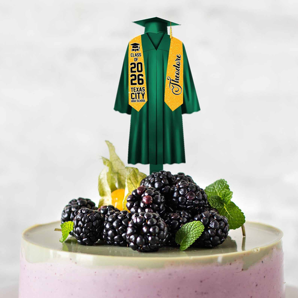 Personalized Graduation Cake Topper: Custom Class of 2026 Gift, Party Decor Keepsake