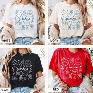 Floral Grandma Shirt, Mothers Day Gift for Grandmother, Comfort Colors Grandma Tee