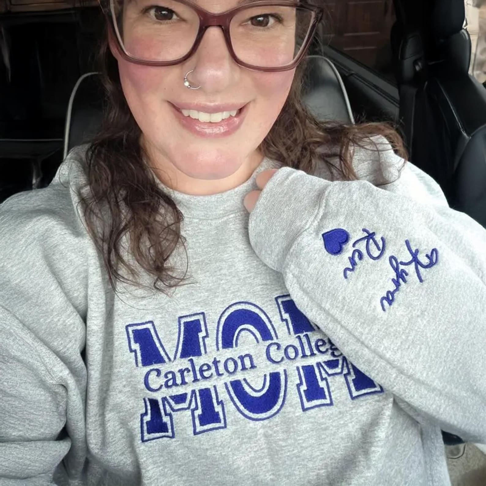 Custom Embroidered Mom University Sweatshirt: Personalized College Sweater, University of Mom, Mother's Day Gift