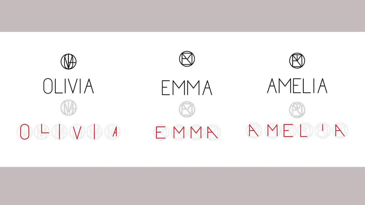 Custom Name Logo Necklace, Custom Logo Name Necklace Monogram Name Necklace, Geometric Name Necklace Hidden Message Pendant