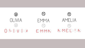 Custom Name Logo Necklace, Custom Logo Name Necklace Monogram Name Necklace, Geometric Name Necklace Hidden Message Pendant