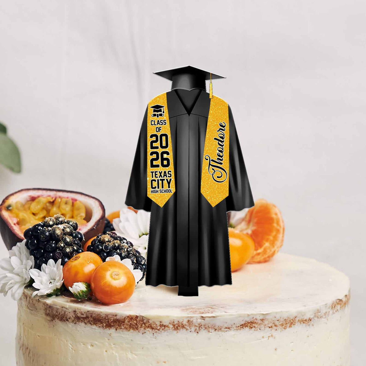 Personalized Graduation Cake Topper: Custom Class of 2026 Gift, Party Decor Keepsake