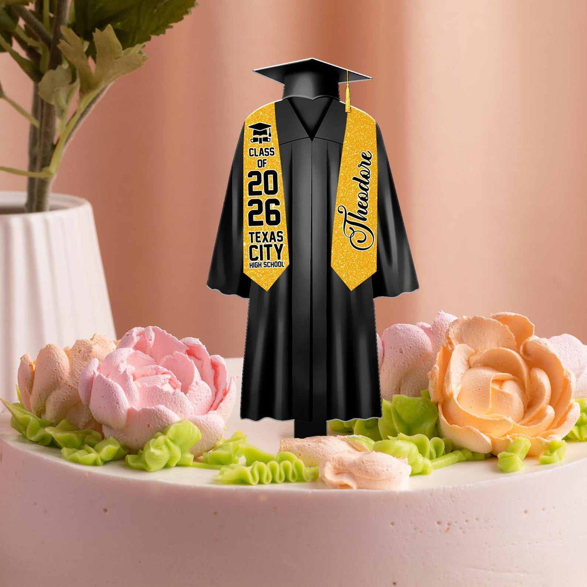 Personalized Graduation Cake Topper: Custom Class of 2026 Gift, Party Decor Keepsake