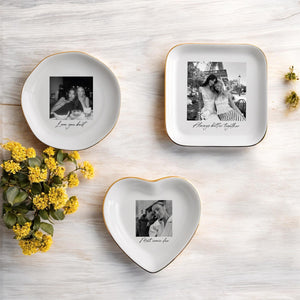 Custom Bestie Photo Jewelry Holder, Personalized Trinket Tray, Gift for Sister, Ceramic Ring Dishes, Personalized Gift, Soul Sister Gifts