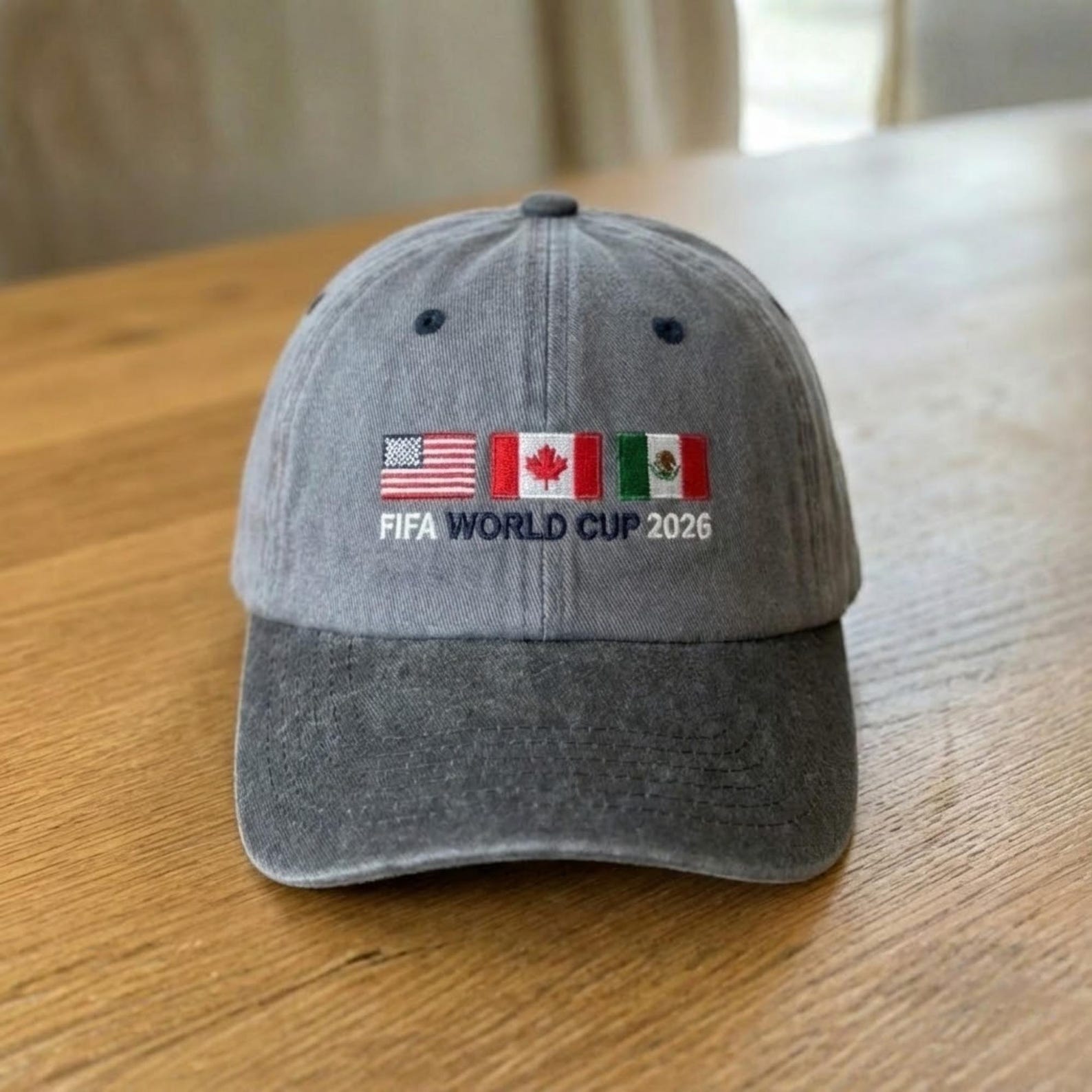 Embroidered World Cup 2026 Hat, Game Day Hat for Soccer Fans, US Soccer Fan Gear, Gift for Soccer Lovers, USA World Cup Hat