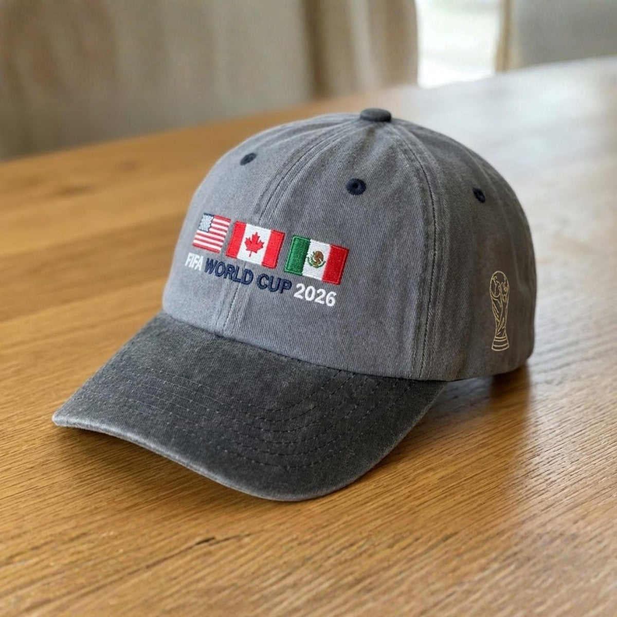 Embroidered World Cup 2026 Hat, Game Day Hat for Soccer Fans, US Soccer Fan Gear, Gift for Soccer Lovers, USA World Cup Hat