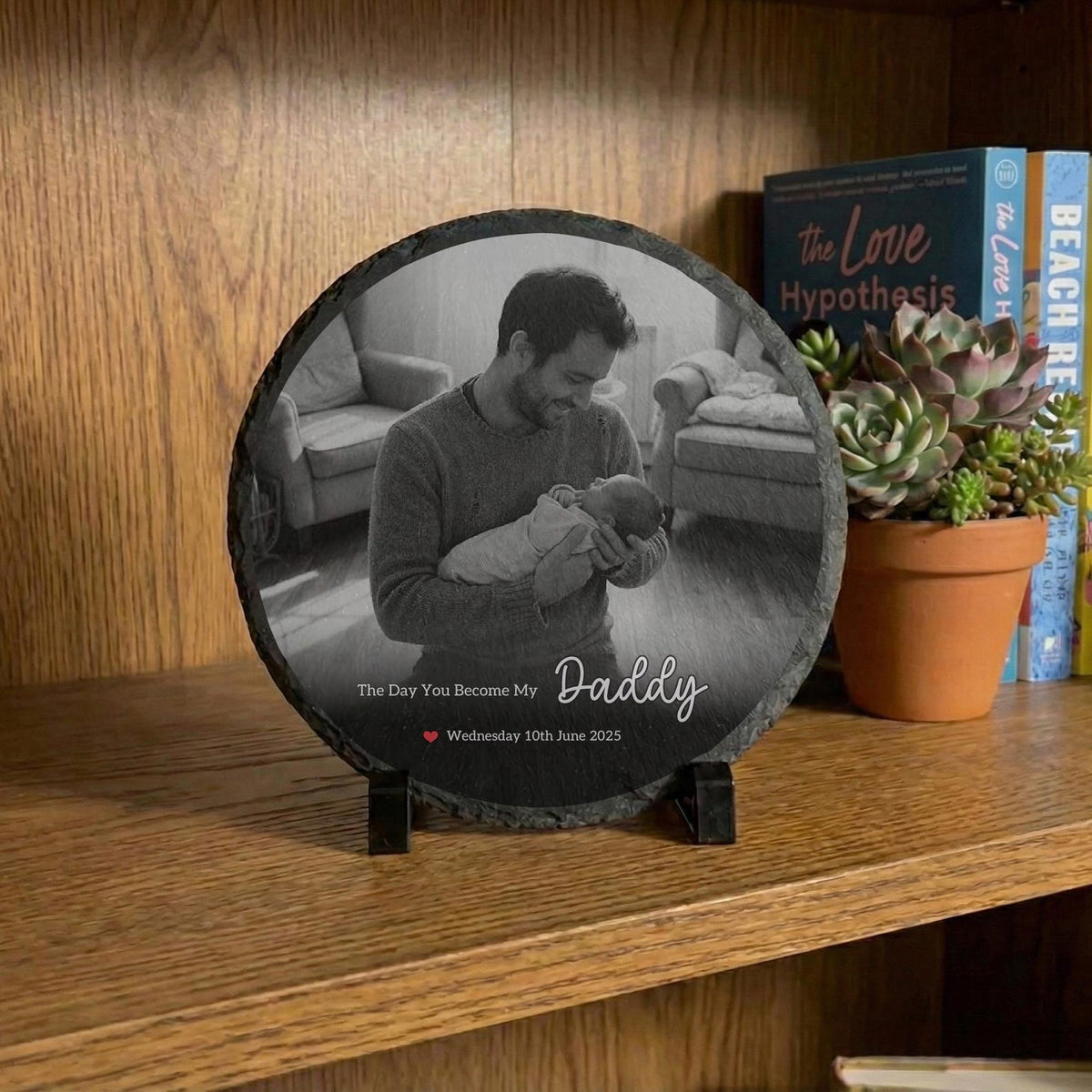 Personalized Day You Became My Daddy Stone Gift, First Fathers Day Gift From Baby, Stone Sign Gift For New Dad, First Time Fathers Day Gifts
