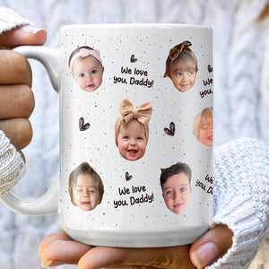 Custom Kids Photo Coffee Mug, Best Dad Mug, Baby Face Ceramic Mug, Funny Dad Gift, Kids Face Mug for Mom Grandma