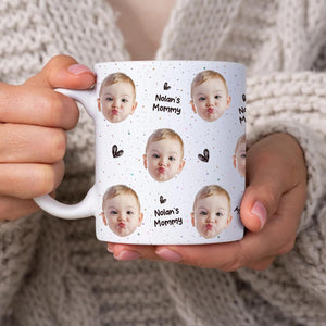 Custom Kids Photo Coffee Mug, Best Dad Mug, Baby Face Ceramic Mug, Funny Dad Gift, Kids Face Mug for Mom Grandma