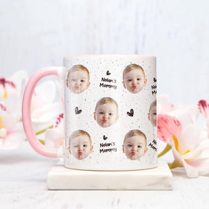 Custom Kids Photo Coffee Mug, Best Dad Mug, Baby Face Ceramic Mug, Funny Dad Gift, Kids Face Mug for Mom Grandma