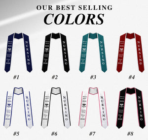 RN Graduation Stole Custom Nursing Stole Registered Nurse BSN MSN Graduation Sash Class of 2026