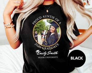 Personalized Graduation Shirts, Proud Father A 2026 Graduate T-Shirt, Custom Proud 2026 Graduate Shirts, Add The Photo Graduation Shirt