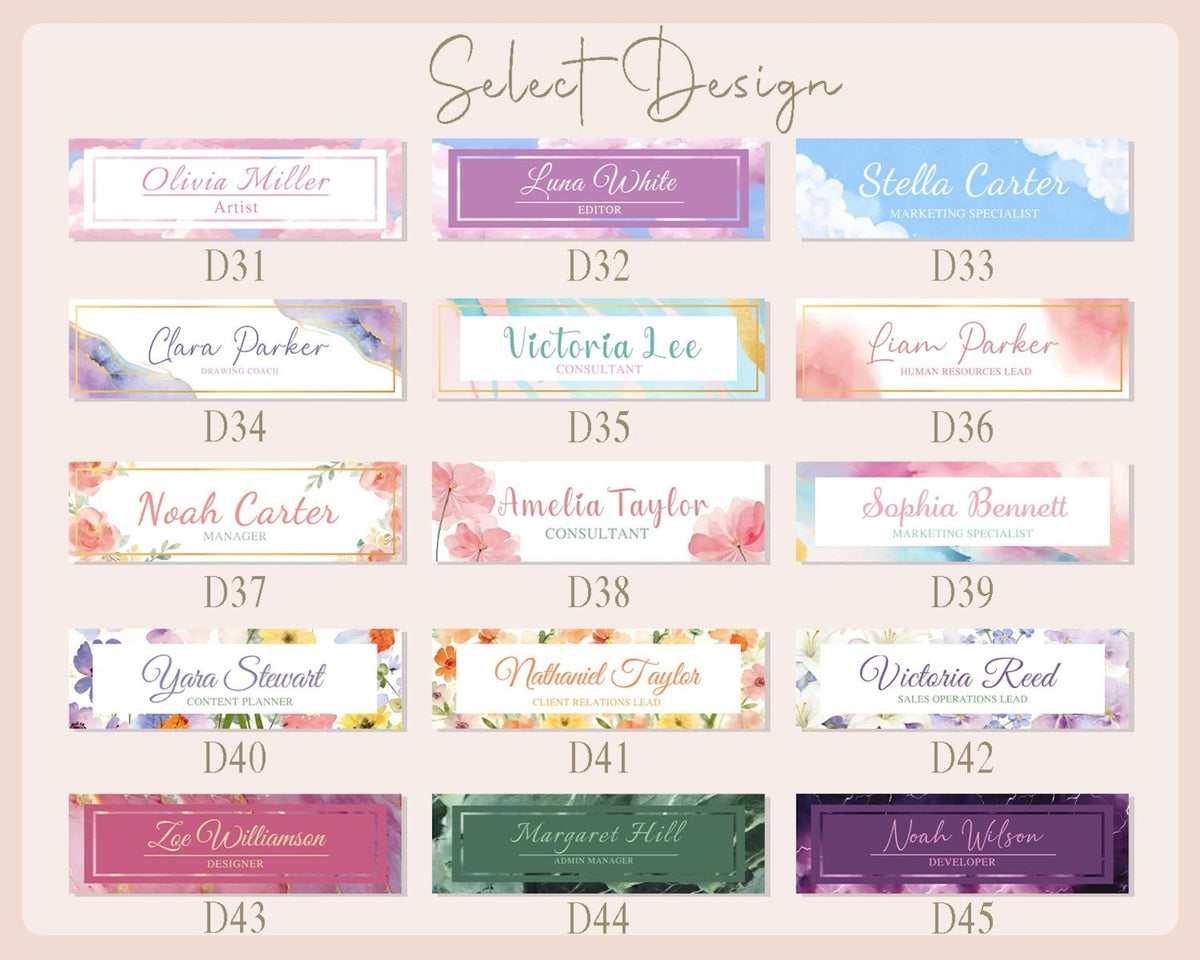 Desk Plaque,Acrylic Desk Name Plate, Floral Office Decor, Custom Teacher Gift,Name plate,New Job Gift