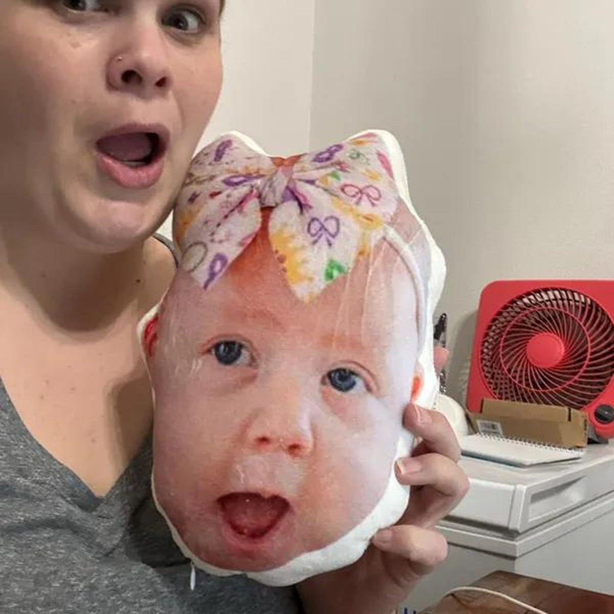 Personalized 3D Shaped Pillow from Photo, Custom Photo Throw Pillow, Funny Ugly Face Pillow, Graduation Gift, Mother s Day Gift