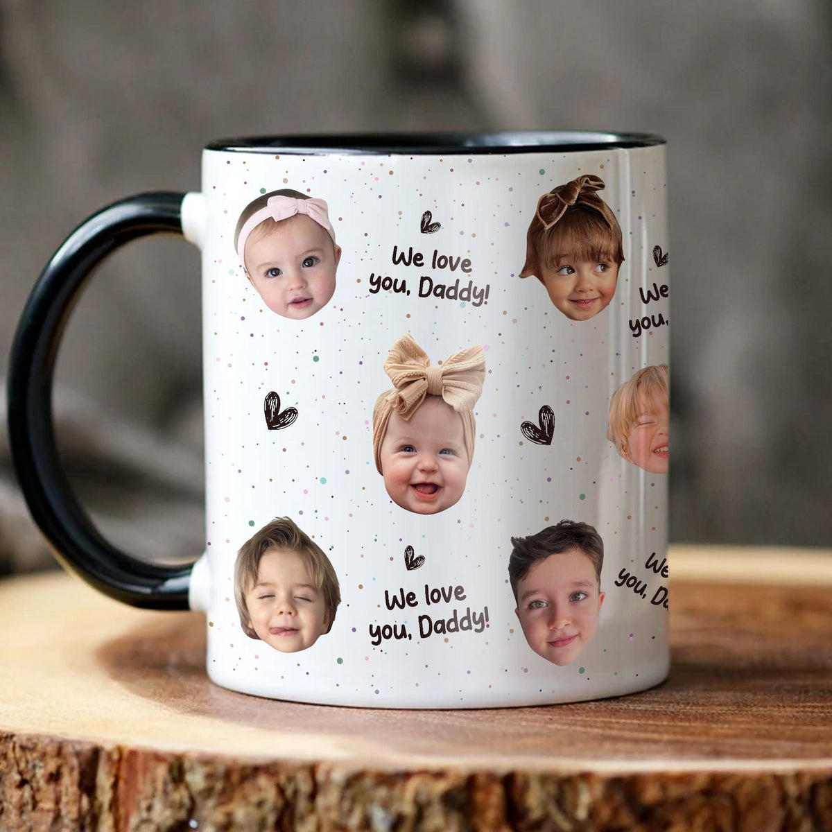 Custom Kids Photo Coffee Mug, Best Dad Mug, Baby Face Ceramic Mug, Funny Dad Gift, Kids Face Mug for Mom Grandma