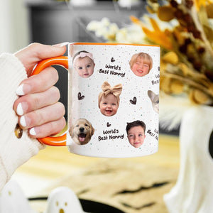 Custom Kids Photo Coffee Mug, Best Dad Mug, Baby Face Ceramic Mug, Funny Dad Gift, Kids Face Mug for Mom Grandma
