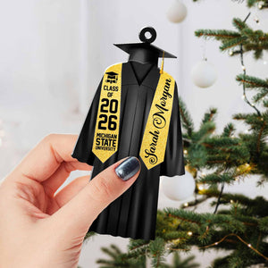 Personalized Graduation 2026 Acrylic Ornament with Cap and Gown, New Graduate Gift, High School
