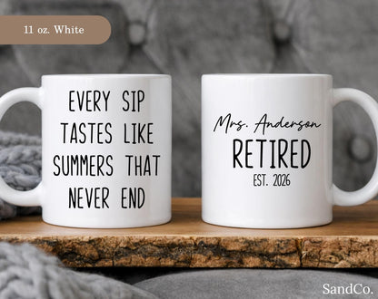 Teacher Retirement Gift, Personalized Retirement Mug For Teacher, Teacher Appreciation Gift, Retired Teacher 2026 Gifts
