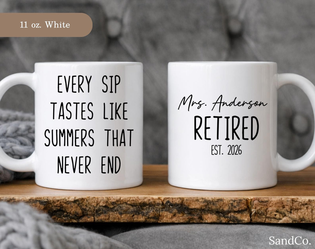 Teacher Retirement Gift, Personalized Retirement Mug For Teacher, Teacher Appreciation Gift, Retired Teacher 2026 Gifts