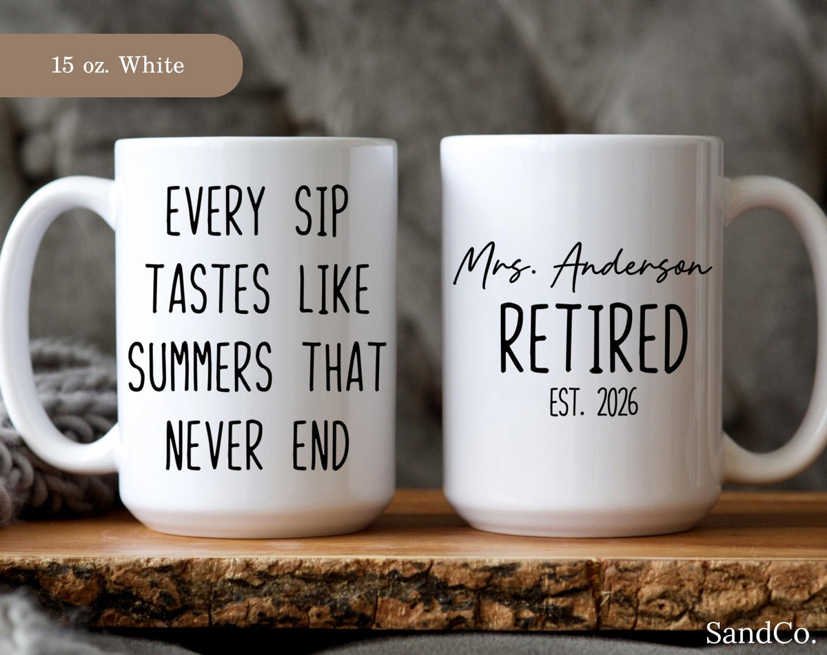 Teacher Retirement Gift, Personalized Retirement Mug For Teacher, Teacher Appreciation Gift, Retired Teacher 2026 Gifts