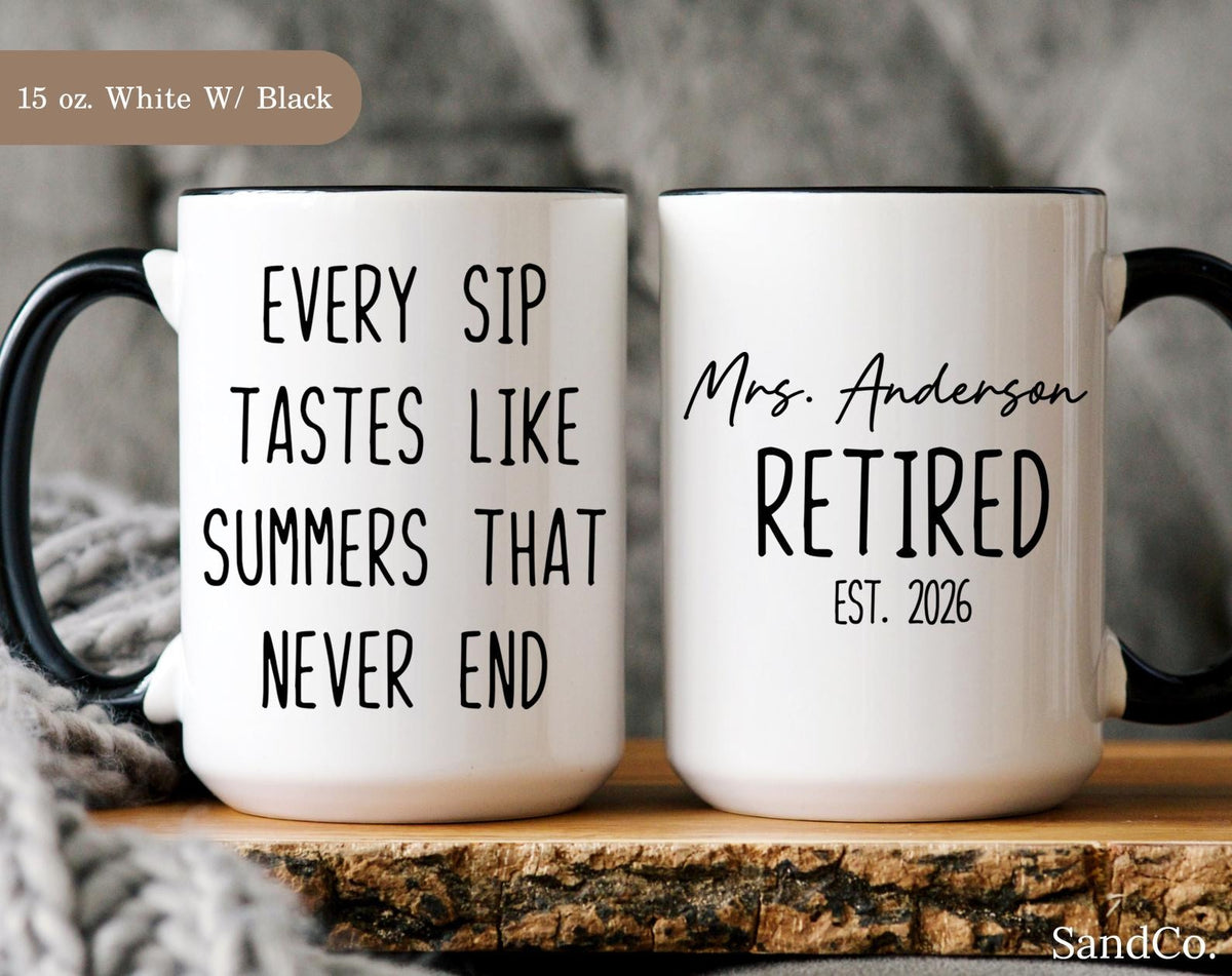 Teacher Retirement Gift, Personalized Retirement Mug For Teacher, Teacher Appreciation Gift, Retired Teacher 2026 Gifts