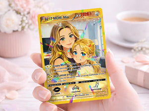 Personalized Mother s Day Poke Card, Custom PKM Photo Cards, Gifts for Gamer Mom, Mother s Day Gift, Custom PKM Trainer Card