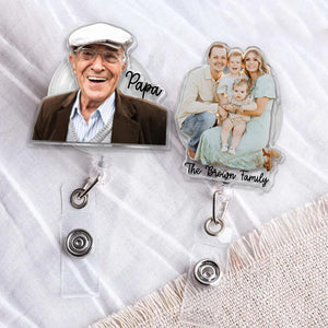 Personalized Photo Badge Reel, Retractable ID Holder, Custom Shape Badge Reel, Funny Badge Holder, Nurse Badge Charms