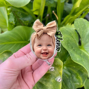 Personalized Photo Badge Reel, Retractable ID Holder, Custom Shape Badge Reel, Funny Badge Holder, Nurse Badge Charms