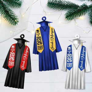 Personalized Graduation 2026 Acrylic Ornament with Cap and Gown, New Graduate Gift, High School