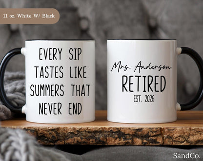 Teacher Retirement Gift, Personalized Retirement Mug For Teacher, Teacher Appreciation Gift, Retired Teacher 2026 Gifts