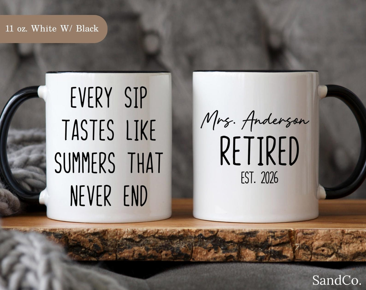 Teacher Retirement Gift, Personalized Retirement Mug For Teacher, Teacher Appreciation Gift, Retired Teacher 2026 Gifts