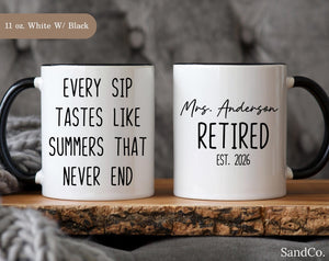 Teacher Retirement Gift, Personalized Retirement Mug For Teacher, Teacher Appreciation Gift, Retired Teacher 2026 Gifts