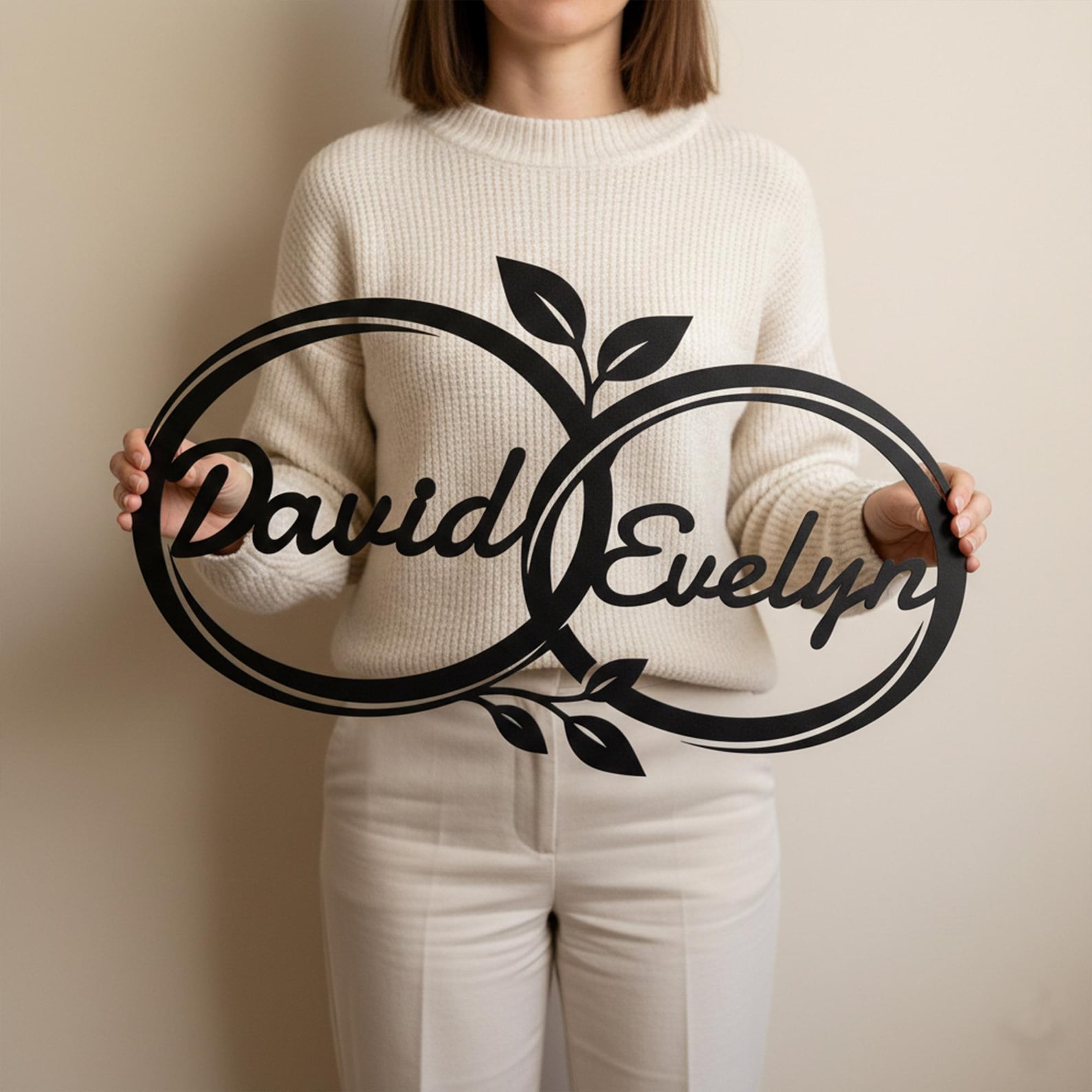 Personalized Couple Name Metal Wall Art, Anniversary Gift