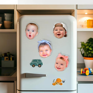 Personalized Baby Face Photo Magnet, Grandma Gift from Grandkids, Mothers Day Gift for Grandma