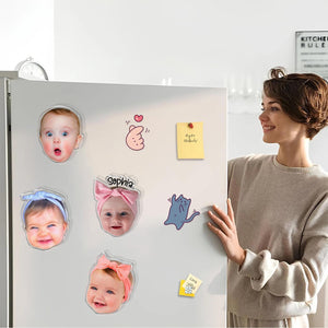 Personalized Baby Face Photo Magnet, Grandma Gift from Grandkids, Mothers Day Gift for Grandma