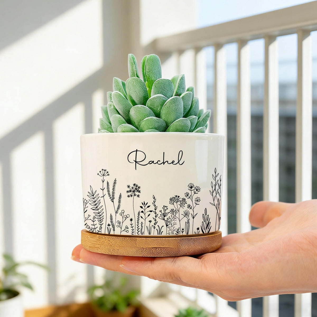 Personalized Planter for Wedding Party Gift, Mom Thank you for helping me grow pot, Let Love Grow Planter, Ceramic Flower Pot, Gift for Mom