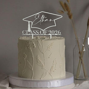 Personalized Wood Graduation Cake Topper / 2026 Graduation Decorations / Graduation Gift / Graduation Party / Cake Topper For Graduation